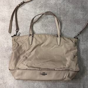 Coach Grey Nylon Tote Shoulder Bag